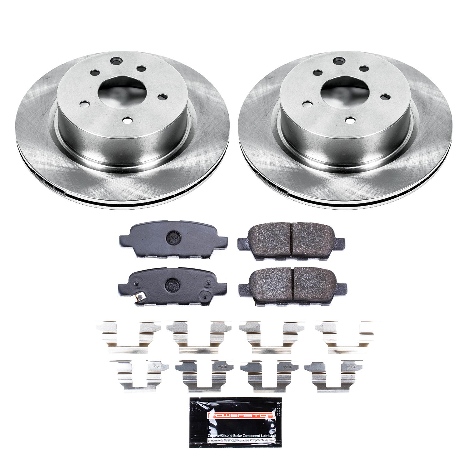 PowerStop Track Day Brake Kits TDBK114 Rotor and Pad Combos, Day, Front/Rear, Solid Surface Rotors, Carbon Metallic Pads, for Infiniti, for Nissan, Kit thumbnail 5