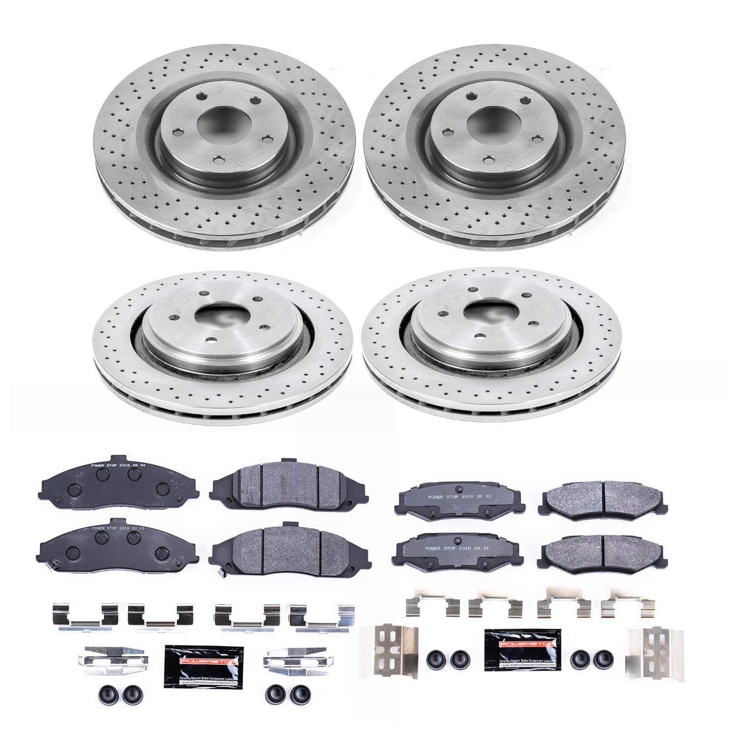 Power Stop 06-09 Cadillac XLR Front & Rear Track Day Brake Kit (1x psbTDBK5158, 1x psbTDBK5159) thumbnail 2