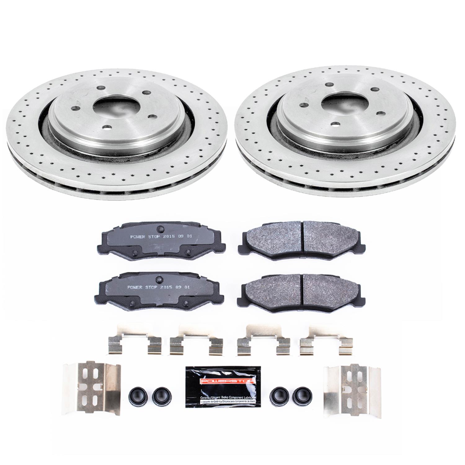 Power Stop 06-09 Cadillac XLR Front & Rear Track Day Brake Kit (1x psbTDBK5158, 1x psbTDBK5159) thumbnail 5