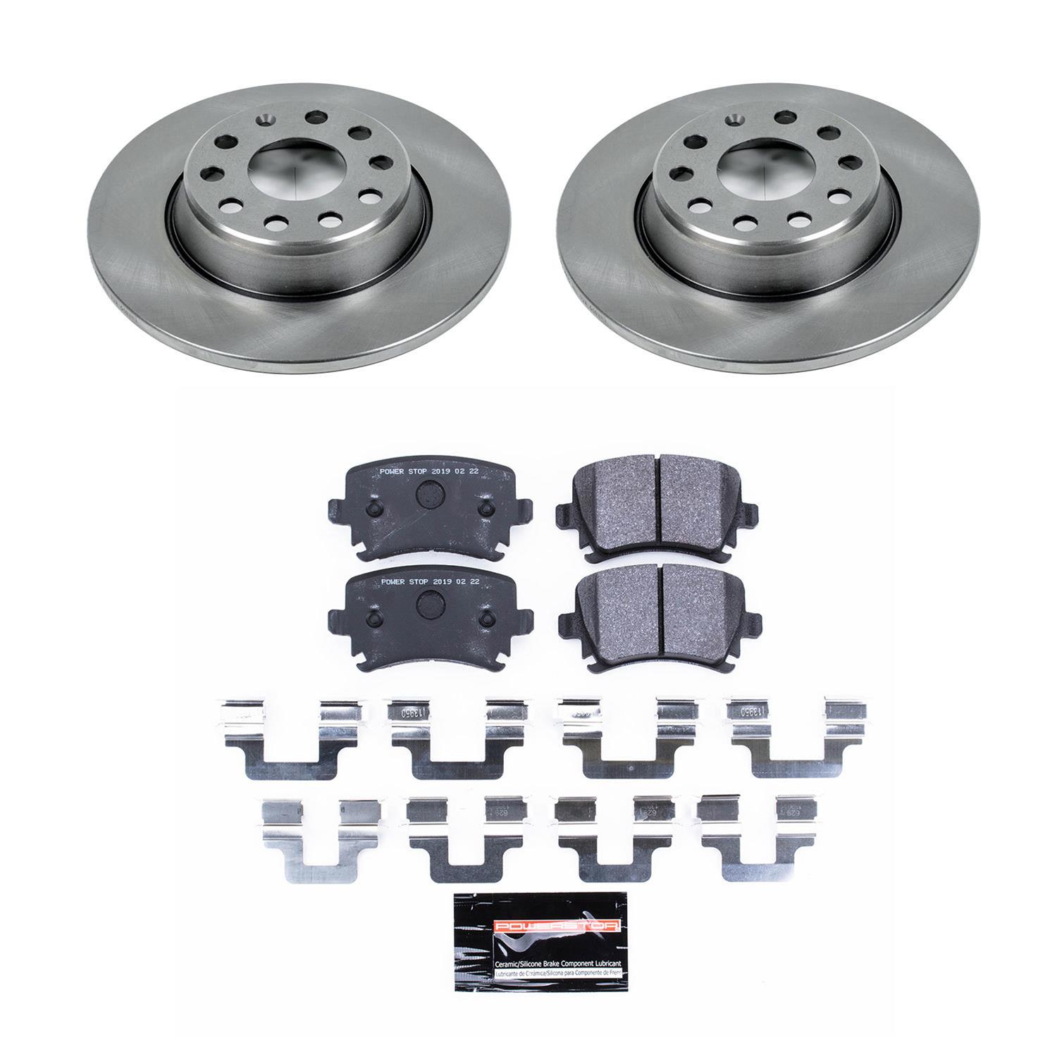 PowerStop Track Day Spec High Performance Brake Kits TDSK2260 Rotor and Pad Combo, Platform Specific, Front/Rear, Solid Surface Rotors, Carbon Fiber Metallic Pads, Audi, Volkswagen, Kit thumbnail 5