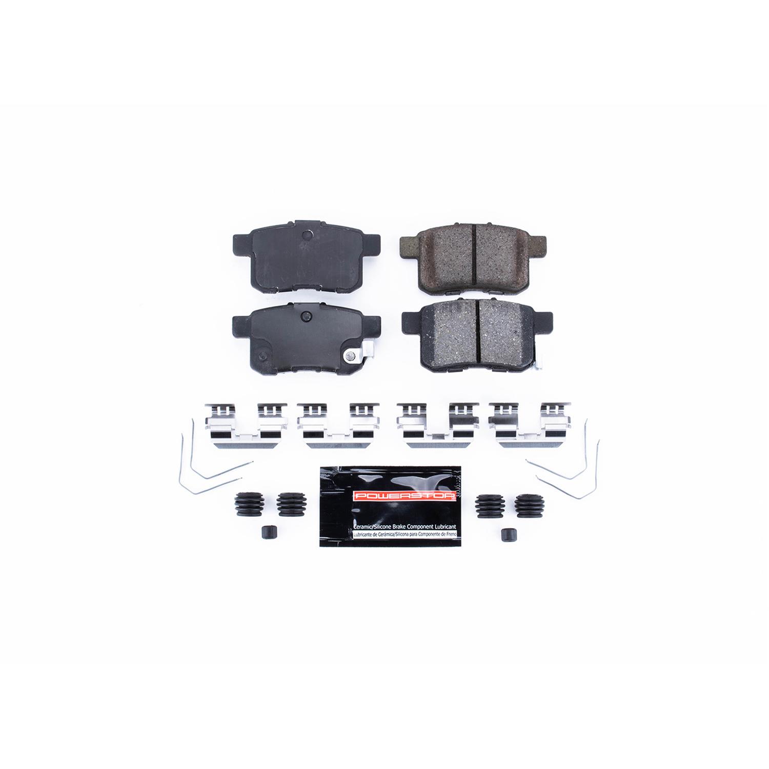 Power Stop K8009 Front And Rear Z23 Carbon Fiber Brake Pads With