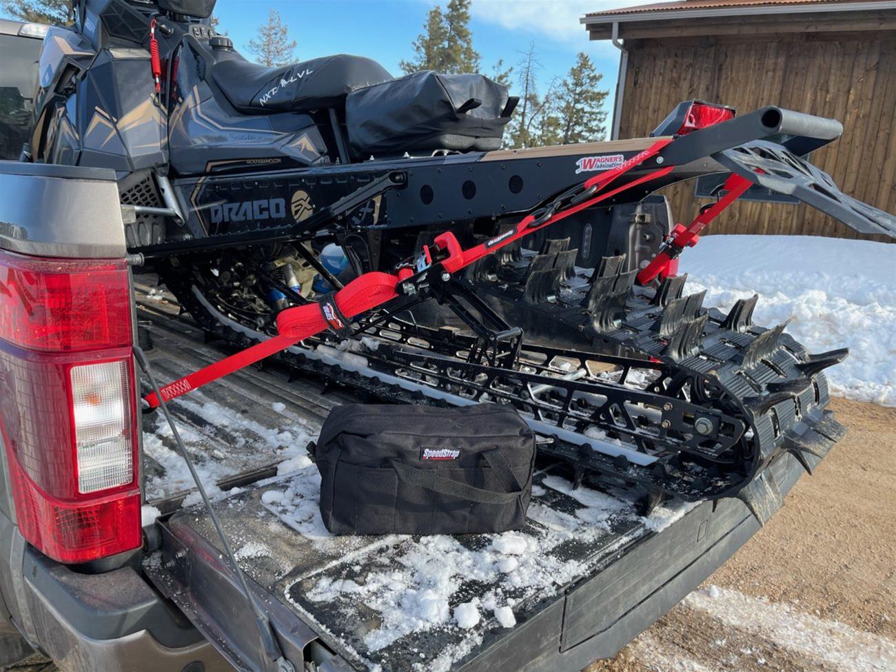 PRP Seats SpeedStrap Heavy-Duty Motorcycle/ATV Tie-Down Kits 71753 Straps, SpeedStrap, Motorcyle/ATV, Four 15 ft. Tie-Downs with Soft Ties, Ratchet, S-Hook, Red, Four SpeedWraps, Storage Bag, Kit