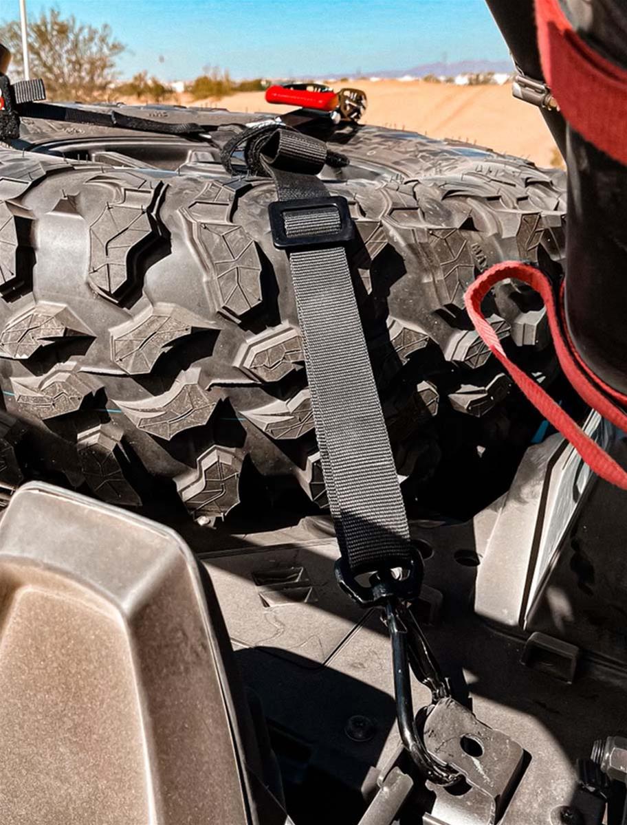 PRP Seats SpeedStrap Spare Tire Tie-Downs 15500 Tie-Down Straps, SpeedStrap, 3-Point Tie-Down, Ratchet, Swivel Hooks, 1.5 in. Width, Black, Each thumbnail 6