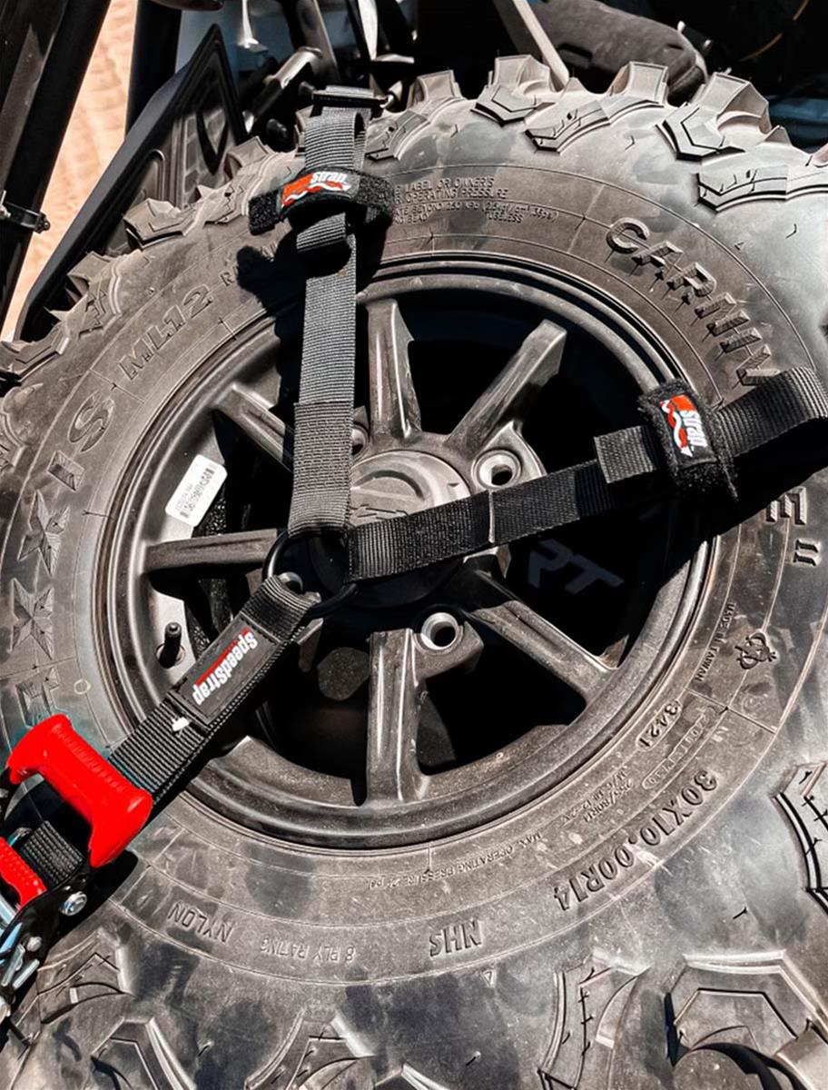 PRP Seats SpeedStrap Spare Tire Tie-Downs 15500 Tie-Down Straps, SpeedStrap, 3-Point Tie-Down, Ratchet, Swivel Hooks, 1.5 in. Width, Black, Each thumbnail 5