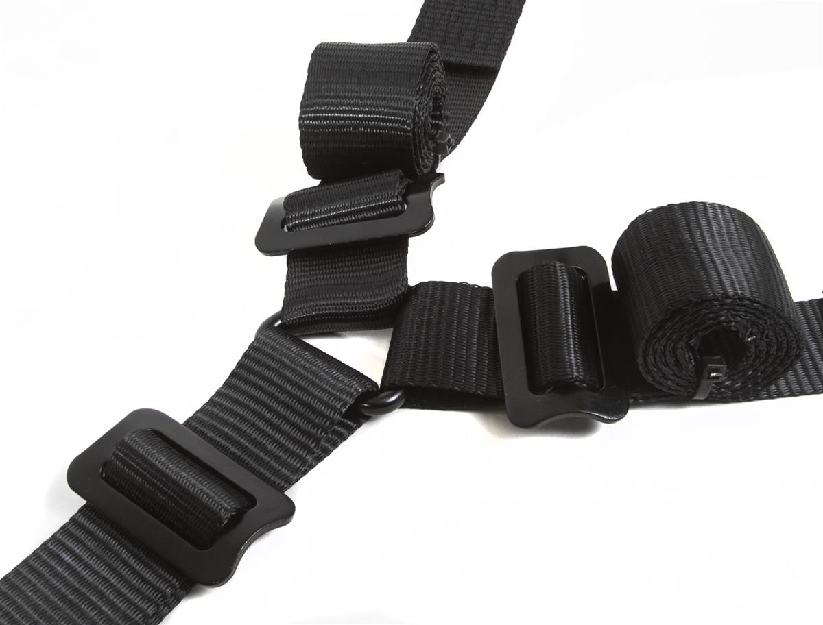PRP Seats SpeedStrap Spare Tire Tie-Downs 26590-US Tie-Down Straps, SpeedStrap, 3-Point Tie-Down, Ratchet, Twisted Snap Hooks, 2 in. Width, Black, Each