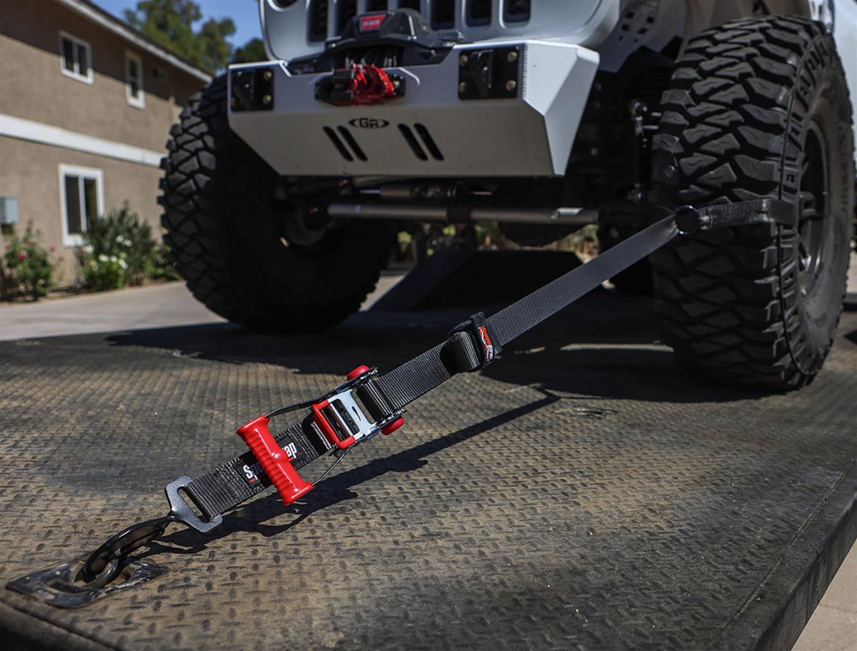 PRP Seats SpeedStrap Heavy-Duty Through-the-Wheel Tie-Downs 71780 Tie-Down Straps, SpeedStrap, Through-the-Wheel, Four 12 ft. Tie-Downs, D-Ring, Ratchet, Twisted Snap Hook, Black, Four SpeedWraps, Storage Bag, Kit thumbnail 3