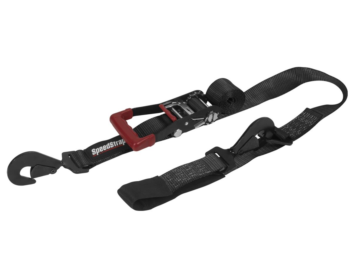 PRP Seats SpeedStrap Ratchet Tie-Down and Axle Strap Combos 27011 Straps, SpeedStrap, with Strap, Ratchet, Twisted Snap Hook, Protective Sleeve, 2 in. Width, 10 ft. Length, Black, Each thumbnail 2
