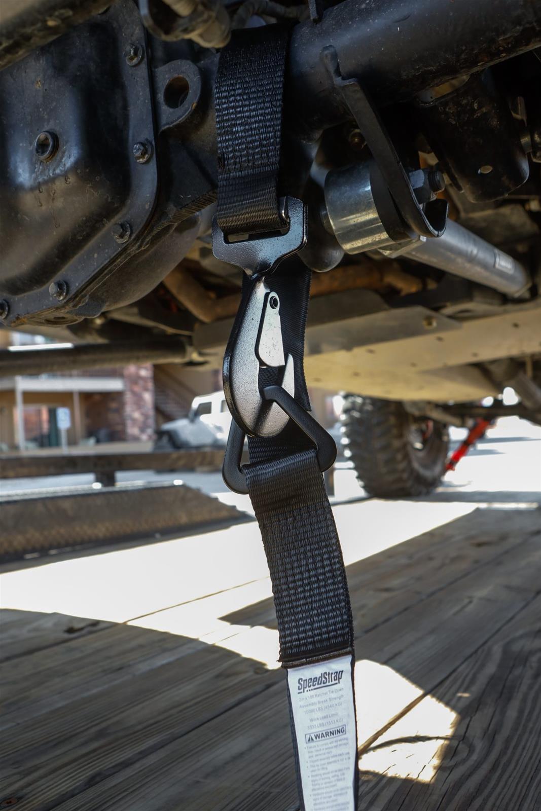 PRP Seats SpeedStrap Ratchet Tie-Down and Axle Strap Combos 27011 Straps, SpeedStrap, with Strap, Ratchet, Twisted Snap Hook, Protective Sleeve, 2 in. Width, 10 ft. Length, Black, Each thumbnail 3