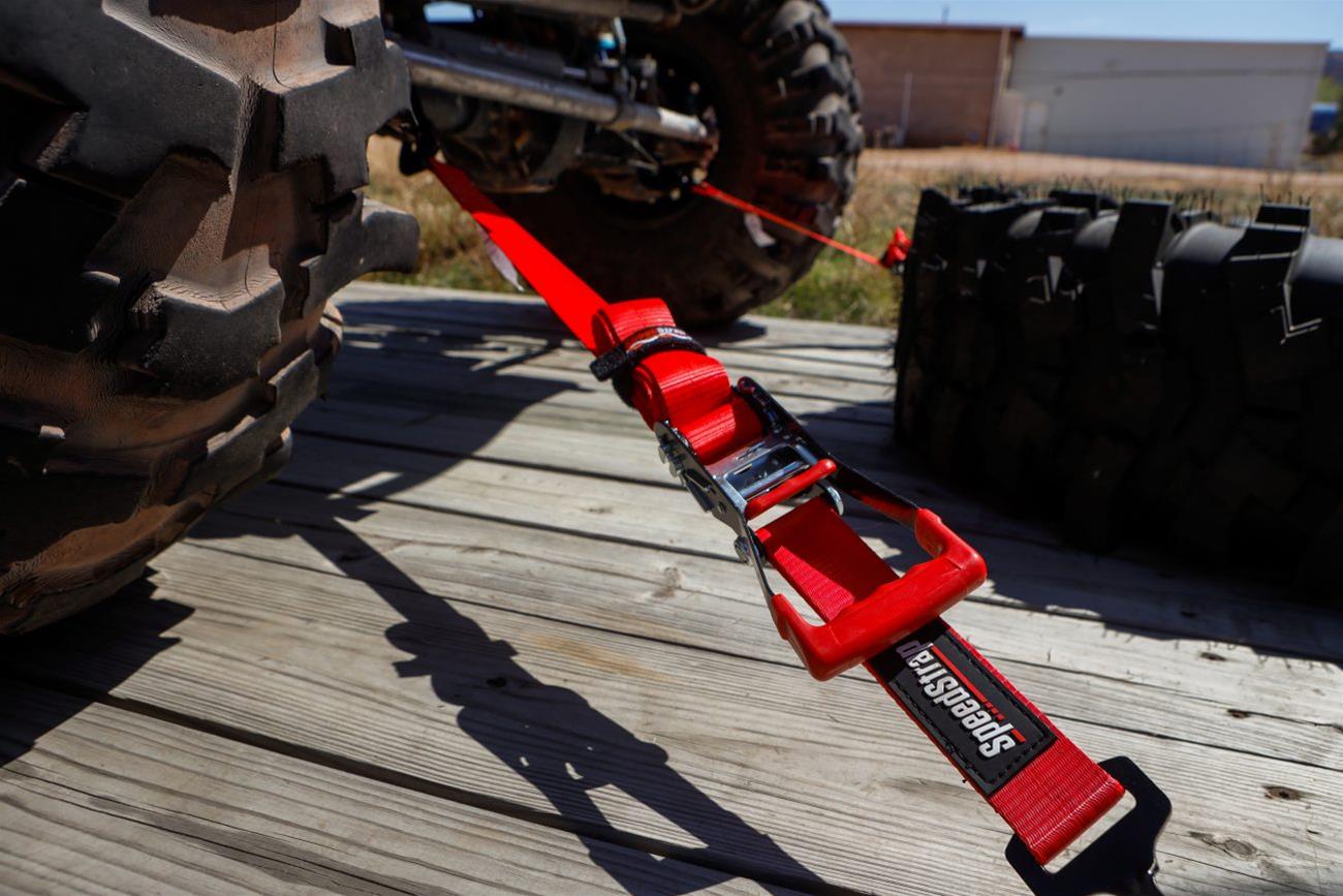 PRP Seats SpeedStrap Off-Road Tie-Down Kits 71733 Straps, SpeedStrap, Off-Road, Four 10 ft. Tie-Downs with Axle Straps, Ratchet, Twisted Snap Hook, Red, Four SpeedWraps, Storage Bag, Kit thumbnail 2