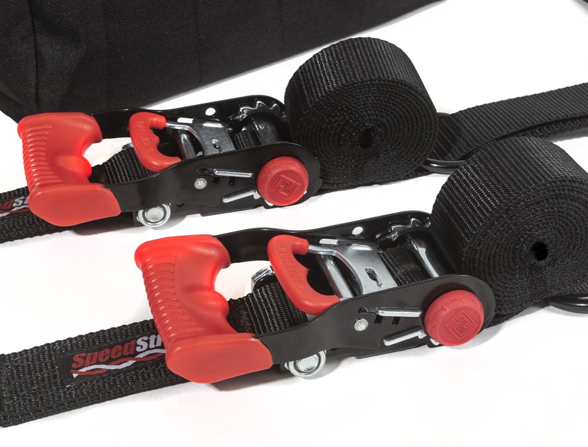 PRP Seats SpeedStrap Essential UTV Tire Bonnet Kits 71710 Tie-Down Straps, SpeedStrap, UTV, Bonnets, Ratchet, Flat Snap Hooks, 1.5 in. Width, Black, Storage Bag, Kit thumbnail 3