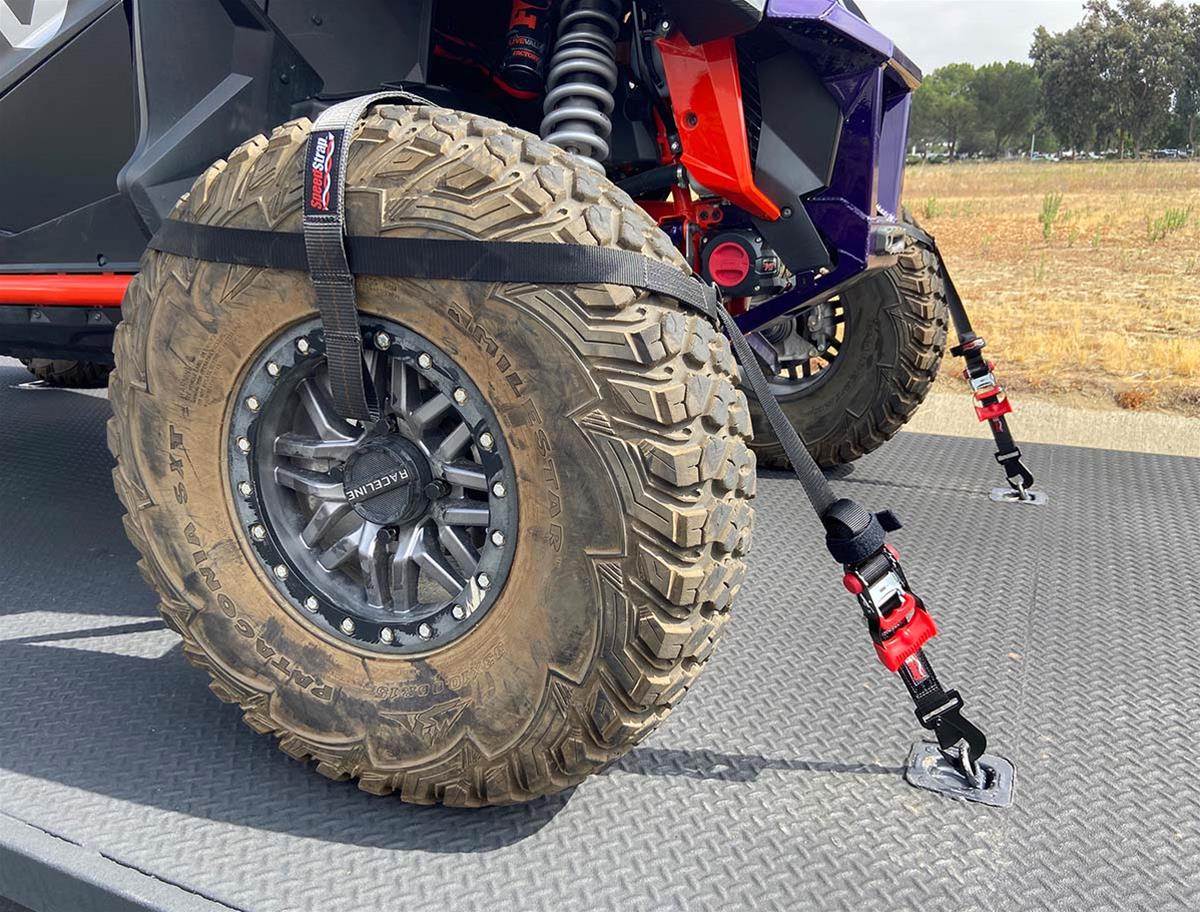 PRP Seats SpeedStrap Ultimate UTV Tire Bonnet Kits 71720 Tie-Down Straps, SpeedStrap, UTV, Bonnets, Through-the-Wheel Tie-Downs, Ratchet, 1.5 in. Width, SpeedWraps, Storage Bag, Kit