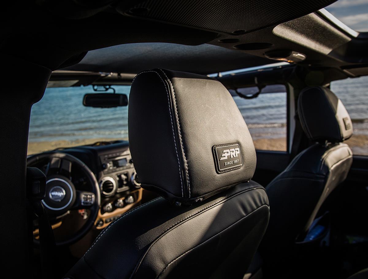 PRP 2018+ Jeep Wrangler JL/2 door/Rubicon Front Seat Covers (Pair) - Black/Grey thumbnail 2