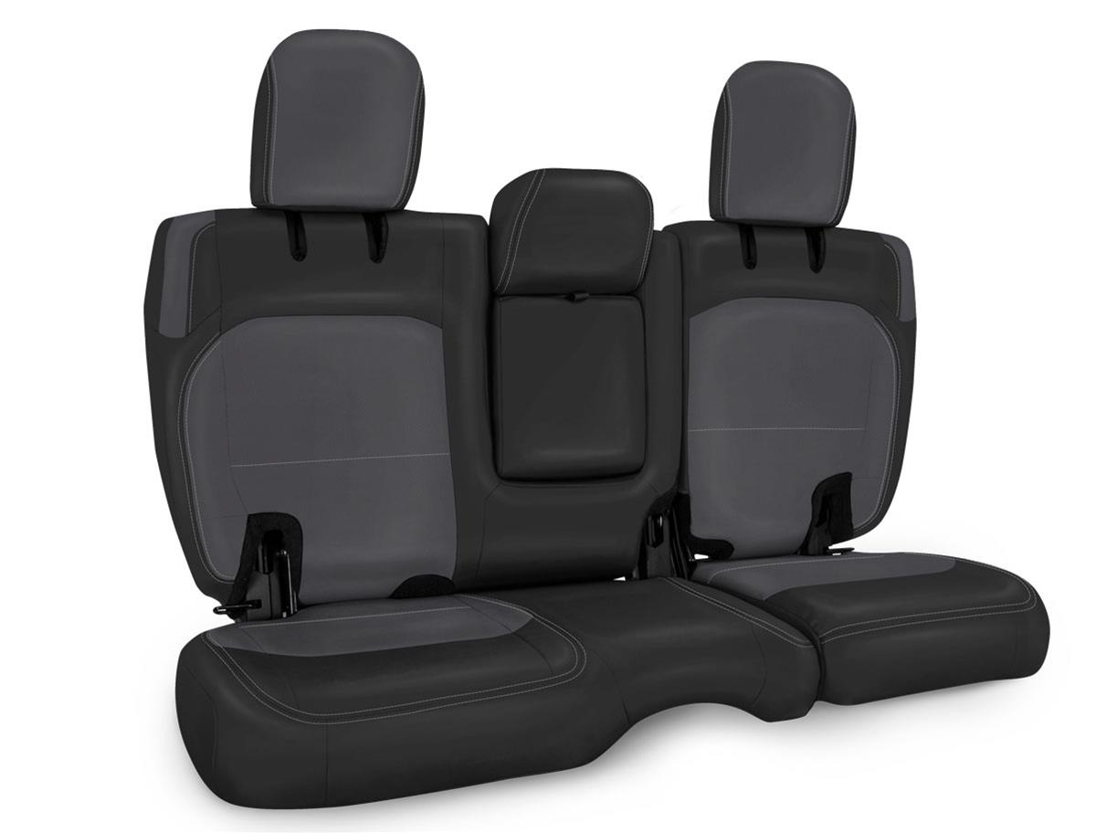 PRP 2018+ Jeep Wrangler JLU/4 door Rear Bench Cover with Leather Interior - Black/Grey