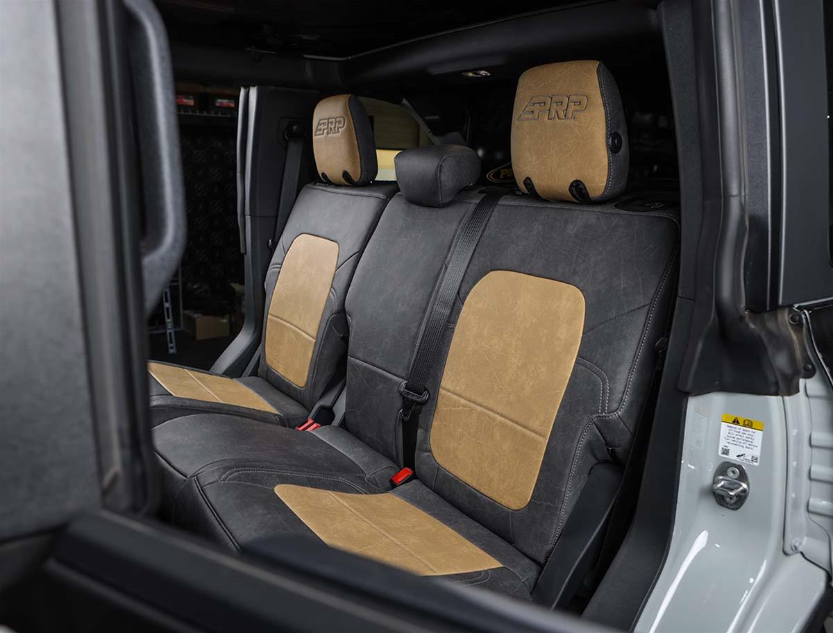 PRP Seat Covers B061-03 Rear Bench for 2021+ Ford Bronco, 4 Door - Black and Grey thumbnail 3