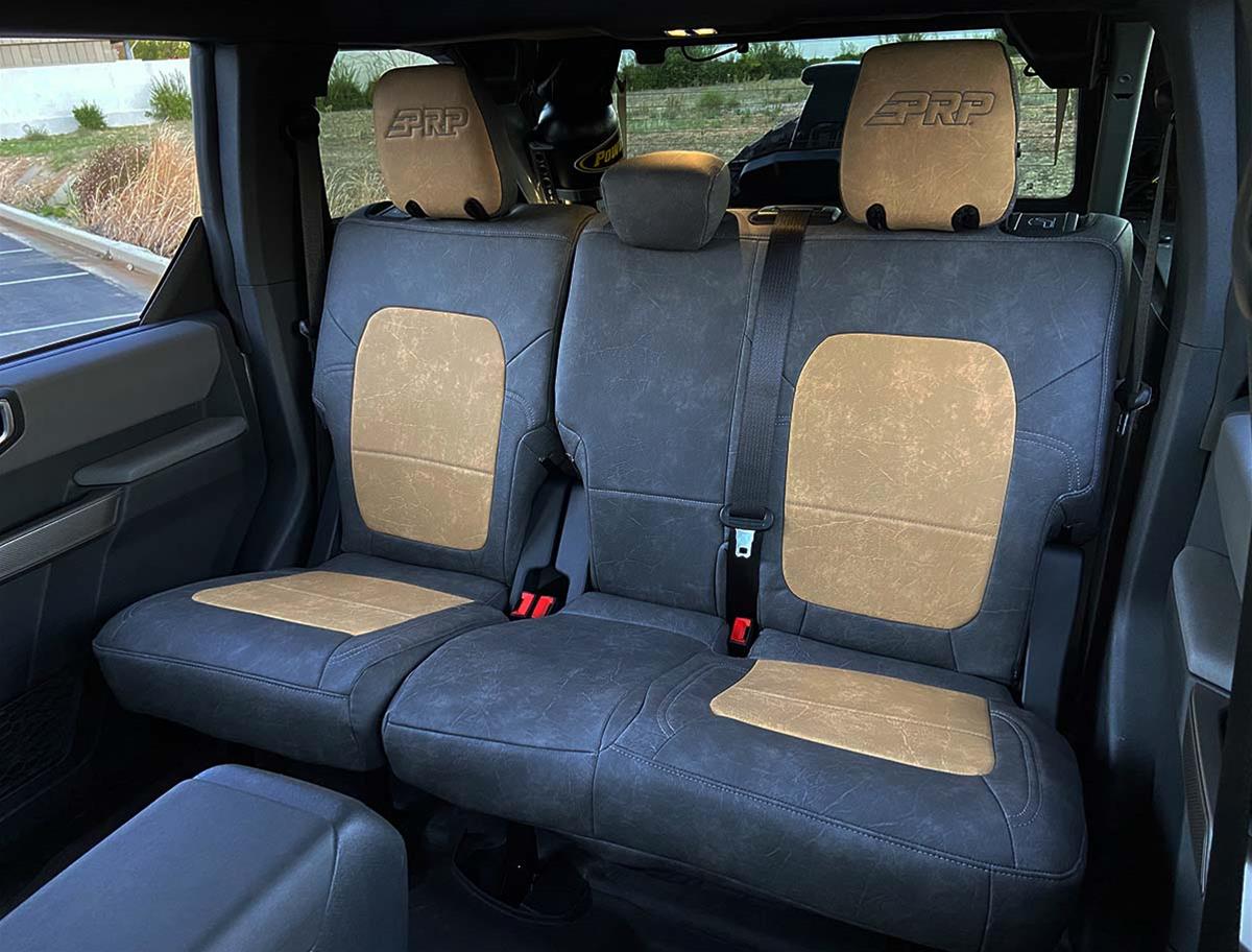 PRP Seat Covers B061-03 Rear Bench for 2021+ Ford Bronco, 4 Door - Black and Grey