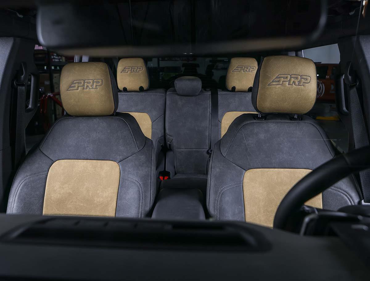 PRP Seat Covers B061-03 Rear Bench for 2021+ Ford Bronco, 4 Door - Black and Grey thumbnail 4