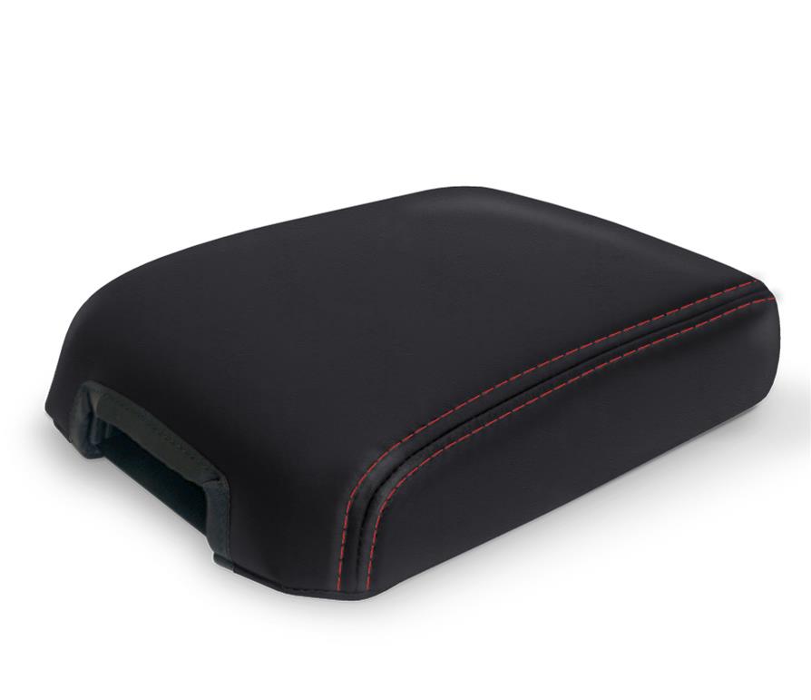 PRP 2016+ Center Console Cover Toyota Tacoma - Black with Red Stitching