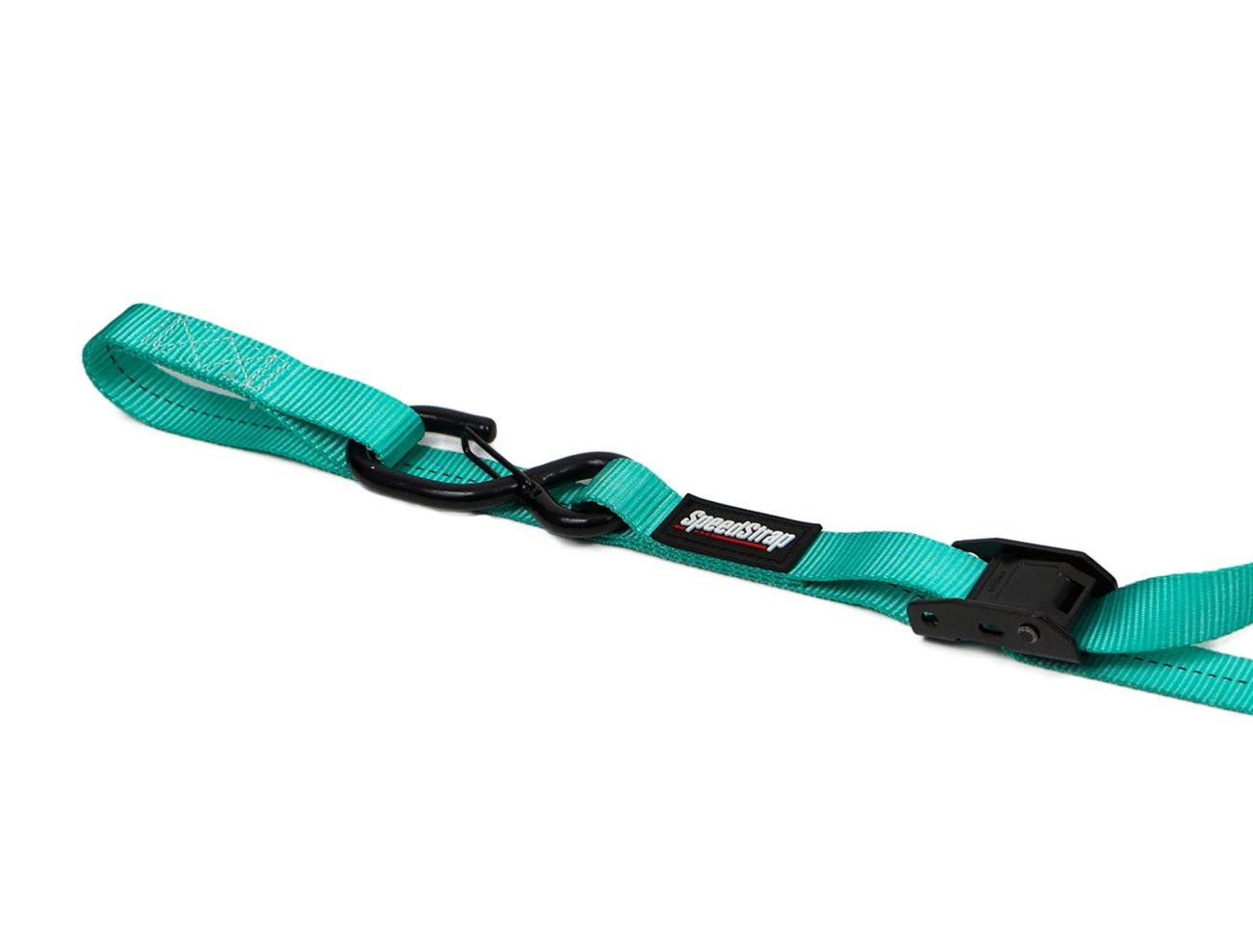 PRP Seats SpeedStrap Shreddy Camlock Tie-Downs SHRDY13808-2 Tie-Down Strap, SpeedStrap, Shreddy, Cambuckle, S-Hook, Retention Clip, Soft Tie, 1 in. Width, 10 ft. Length, 400 lbs. Working Load Rating, Teal, Pair thumbnail 3