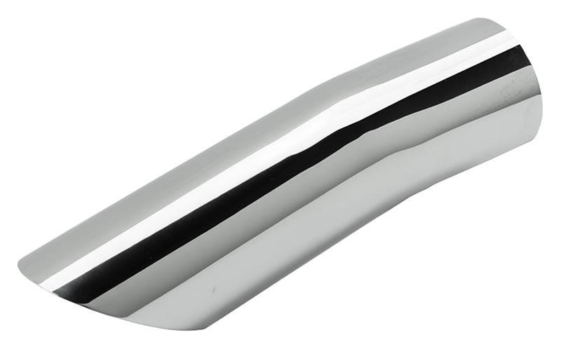 Pypes Stainless Steel Round, Polished 2.50 Inch Exhaust Tip EVT154 Tips, Steel, Polished, Slant Cut, in. Inlet, in. Outlet, Chevrolet, 5.7L, 7.0L, Pair