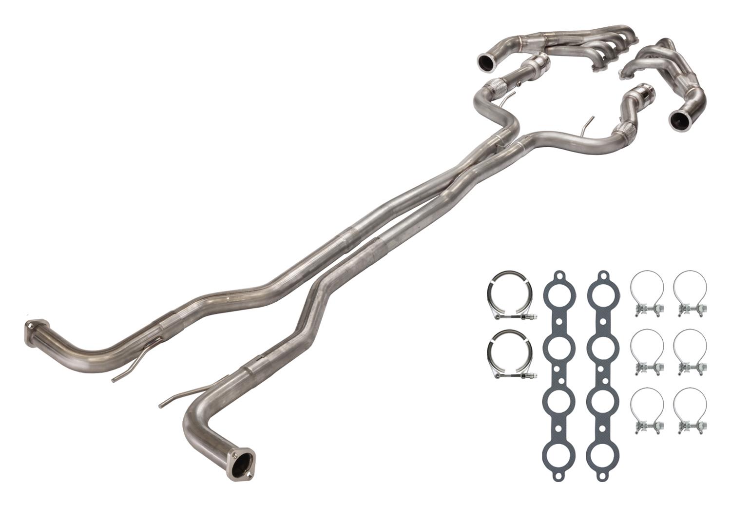Pypes Headers HDR140SK Headers, Long Tube, 304 Stainless Steel, Natural, X-Pipe, Pontiac, Kit