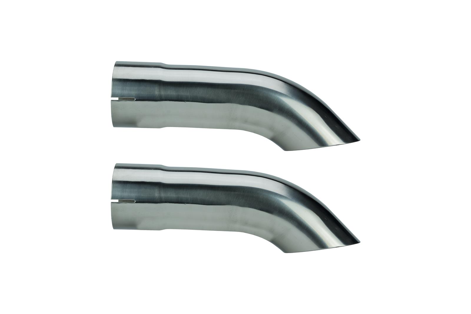 Pypes Stainless Steel Oval, Natural 3 Inch Exhaust Tip PVD13 TURNDOWN TIPS