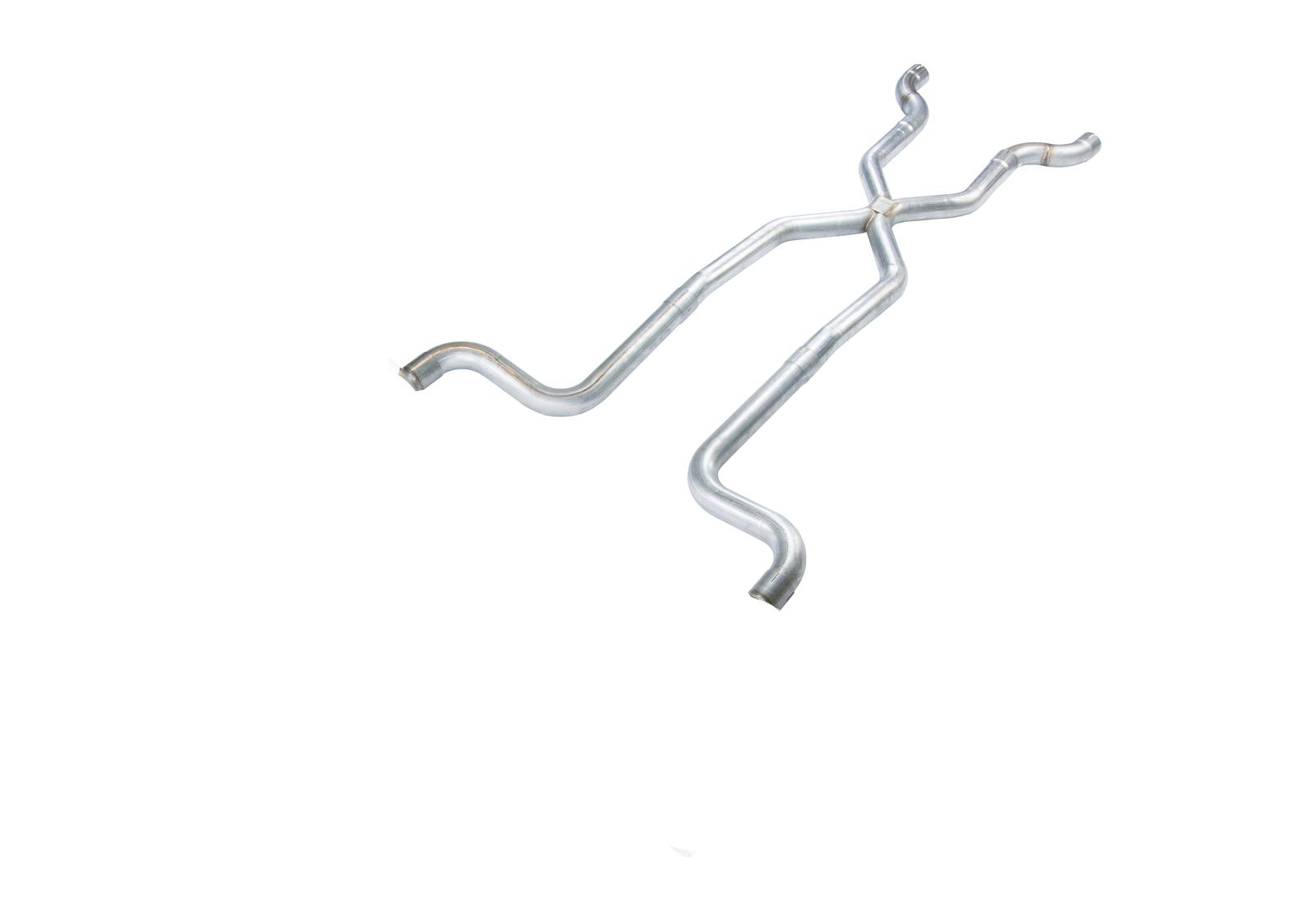 Pypes No-Muffler Exhaust Systems SCC12 System, No-Muffler, Header-Back, Stainless Steel, Natural, X-Pipe, Chevy, Kit