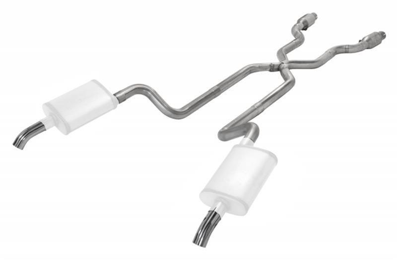 Pypes Header/Crossmember-Back Exhaust Systems SCC910E Systems, Crossmember Back w/X-Pipe, 75-80 Corvette C3 Split Rear Dual Exit 2.5 in Intermediate thumbnail 3