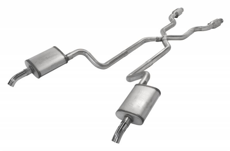 Pypes Violator Dual Exhaust Systems SCC910VE Systems, Crossmember Back w/X-Pipe, 75-81 F-Body Split Rear Exit 2.5 in Intermediate thumbnail 3