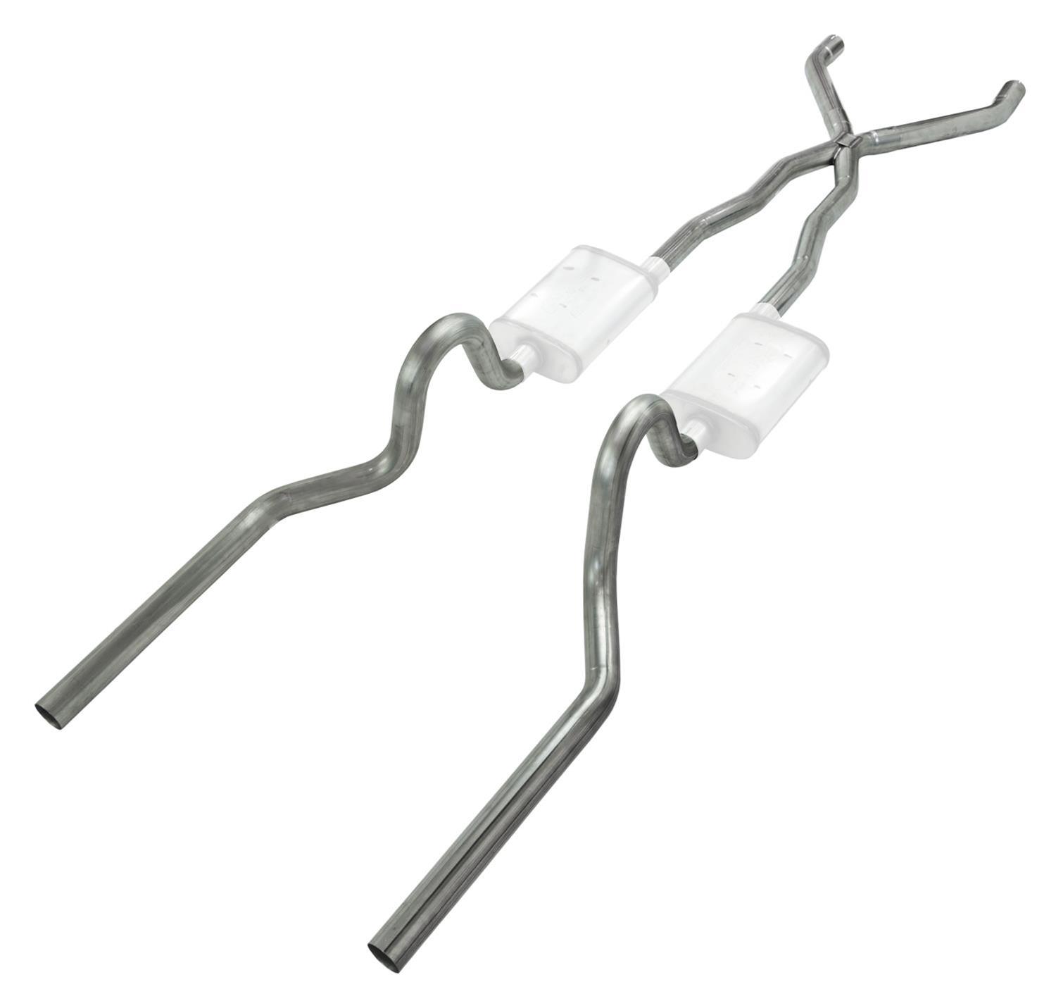 Pypes Header/Crossmember-Back Exhaust Systems SFC01 Crossmember Back w/X-Pipe System; Split Rear Dual Exit; 2.5 in. Intermediate And Tail Pipe; No Mufflers/Hardware Incl.; Tip Not Incl.;