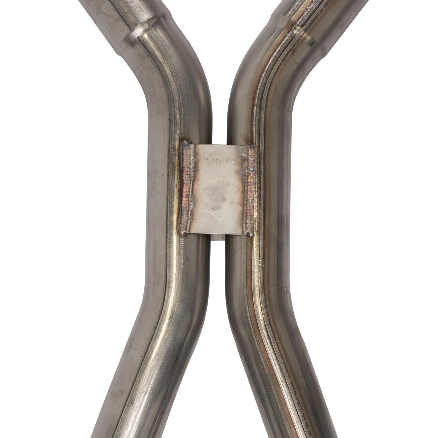 Pypes Turbo Pro Exhaust Systems SFF41T System, Pro, Crossmember Back, 409 Stainless Steel, Natural, H-Pipe, Rear Exit, Ford, Fairlane, Kit thumbnail 4