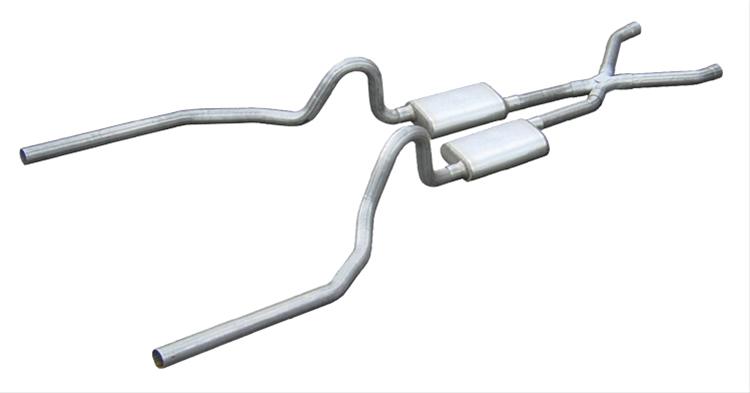 Pypes Violator Dual Exhaust Systems SFM03V System, Violator, Header-Back, Stainless Steel, Natural, X-Pipe, Ford, Kit thumbnail 2
