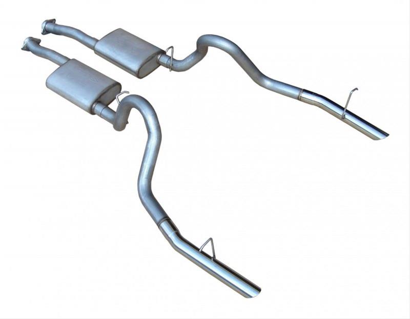 Pypes Violator Dual Exhaust Systems SFM13V System, Violator, Cat-Back, Stainless Steel, Natural, Polished Tips, Ford, 5.0L, Kit thumbnail 2
