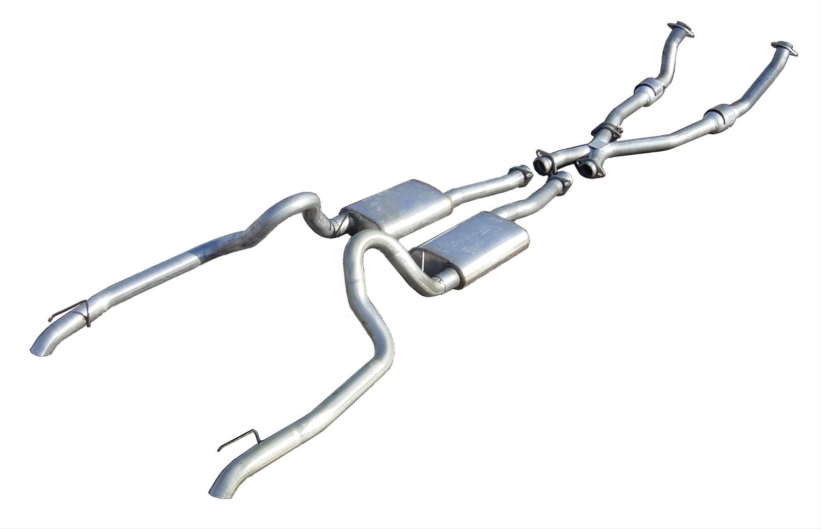 Pypes Street Pro Exhaust Systems SFM53 System, Pro, Header Back, Stainless Steel, Natural, X-Pipe, Ford, 3.8, 3.9L, Kit