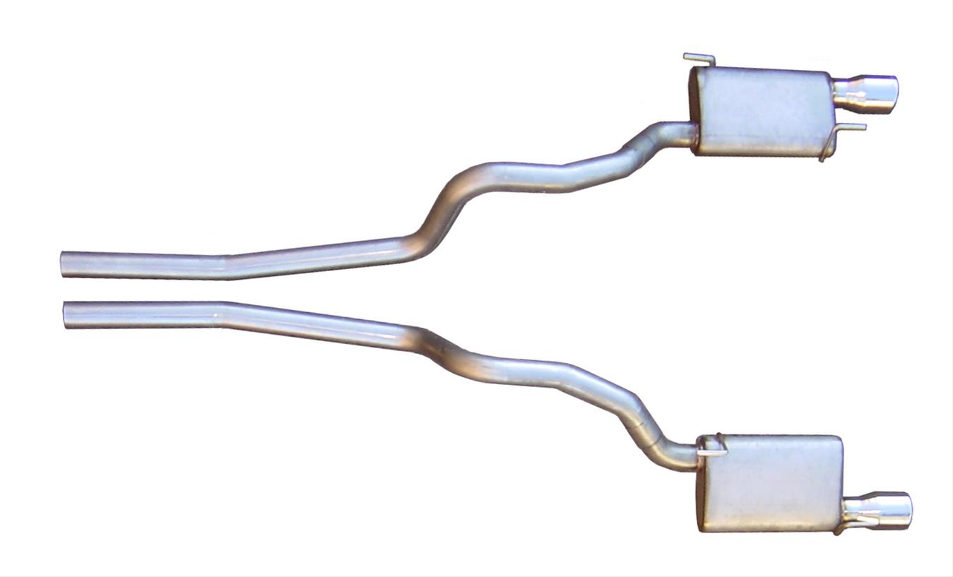 Pypes Violator Dual Exhaust Systems SFM62V System, Violator, Cat-Back, Stainless Steel, Natural, Polished Tips, Ford, 4.6L, Kit