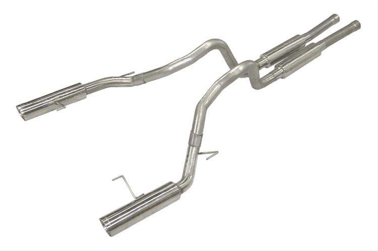Pypes Converter-Back Exhaust Systems SFM66MB System, Rear Axle-back, Dual, Stainless Steel, Natural, Split Rear Exit, Ford, 4.6L, Kit thumbnail 2
