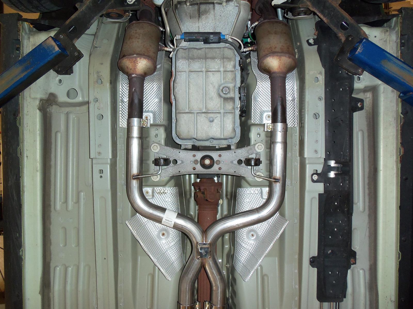 Pypes Violator Dual Exhaust Systems SFM68 System, Violator, Cat-Back, Stainless Steel, Natural, X-Pipe, Polished Tips, Ford, V6, Kit thumbnail 2