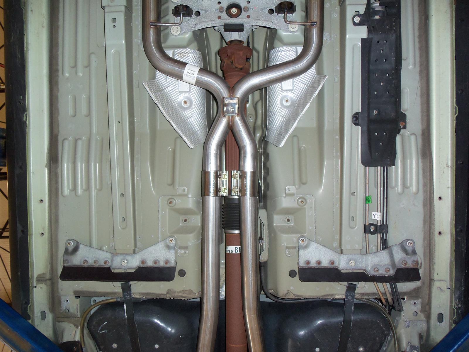 Pypes Violator Dual Exhaust Systems SFM68 System, Violator, Cat-Back, Stainless Steel, Natural, X-Pipe, Polished Tips, Ford, V6, Kit thumbnail 3