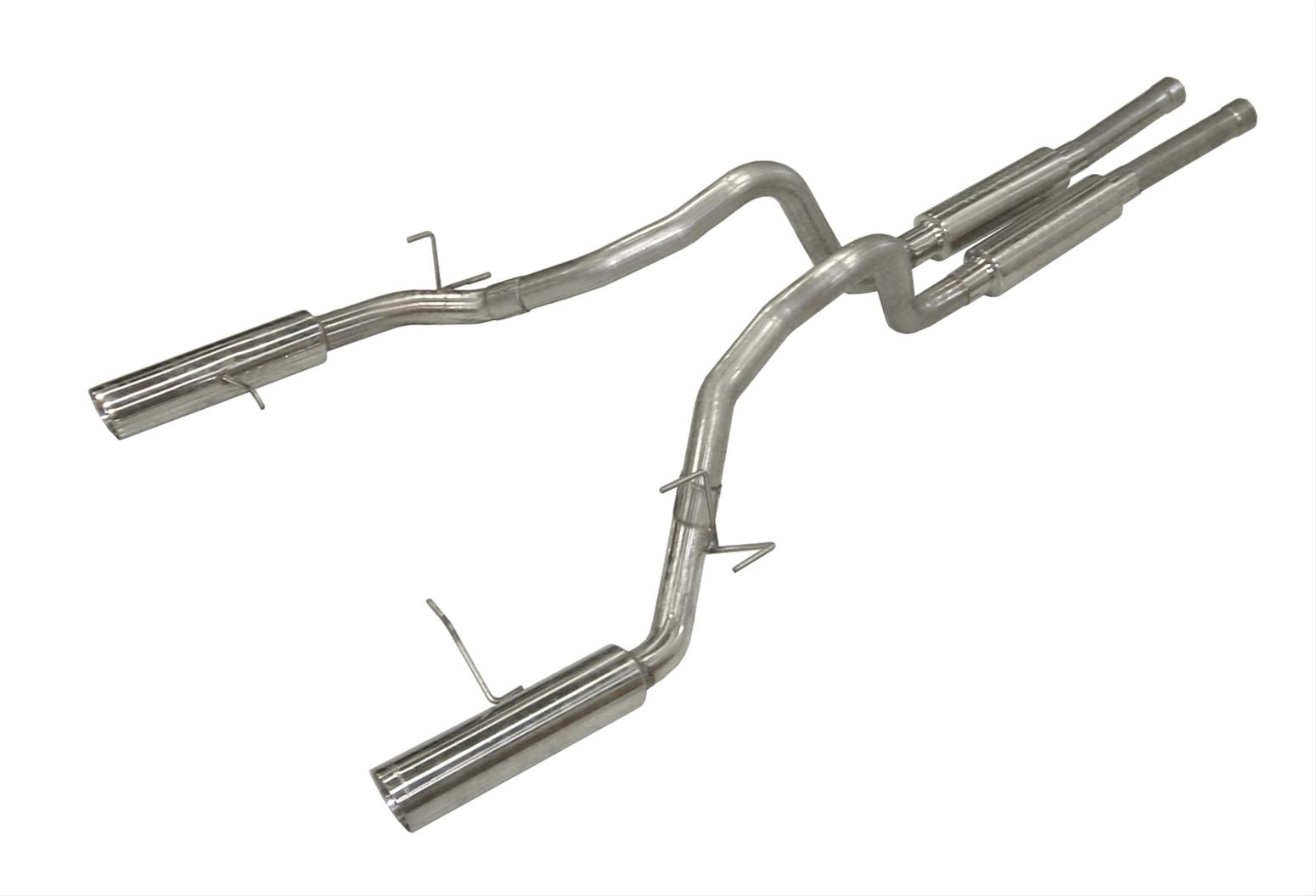 Pypes Converter-Back Exhaust Systems SFM76M System, Cat-back, Dual, Stainless, Natural, Split Rear Exit, Ford, 5.0L Modular, Kit thumbnail 4