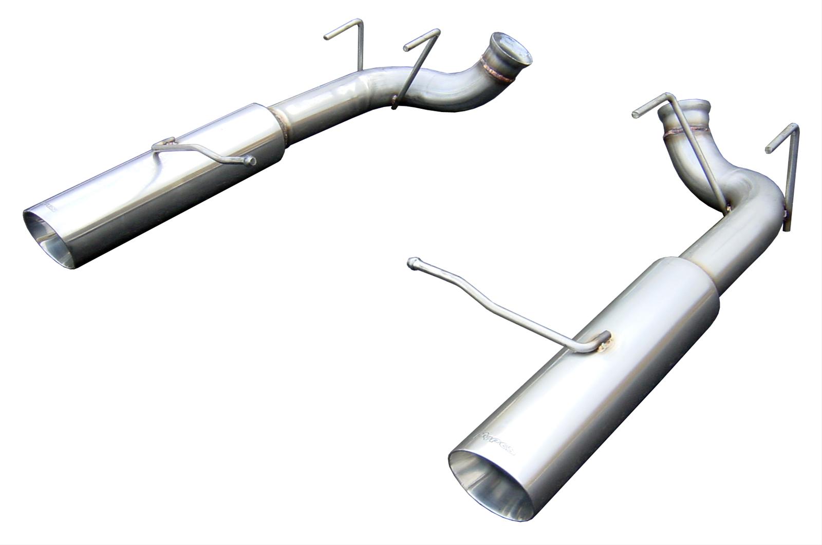 Pypes Pype Bomb Exhaust Systems SFM76MS System, Bomb, Axle-Back, Dual, Stainless Steel, Natural, Polished Tips, Ford, 5.0L, Kit