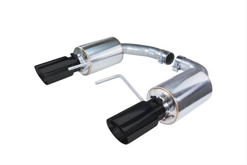 Pypes Axle-Back Exhaust Systems SFM84MSB System, Street Pro, Axle-Back, Polished Stainless Steel, Black Powdercoated Tips, Ford Mustang, EcoBoost, V6, Kit thumbnail 2