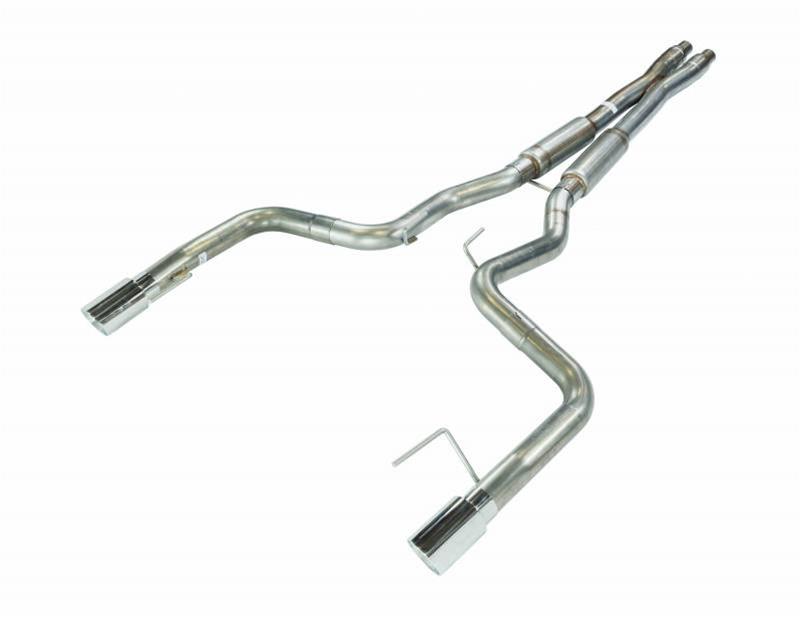 Pypes X-Bomb Exhaust Systems SFM96MX System, X-Bomb, Cat-Back, Stainless Steel, Natural, Polished Tips, Ford, Mustang, Kit thumbnail 2