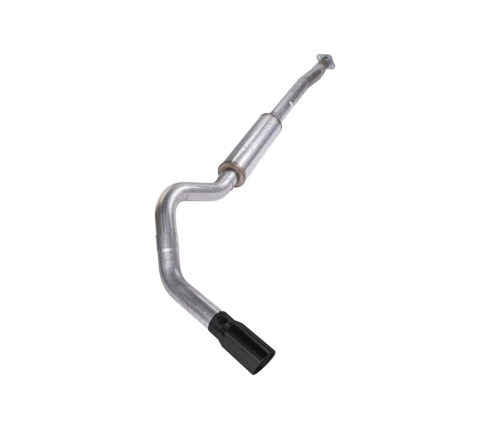 Pypes Converter-Back Exhaust Systems SFT22VB System, Cat-back, Phantom Series, Single, Stainless Steel, Natural, Black Powdercoated Tip, Ford, 2.7, 3.5L, Kit