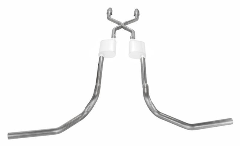 Pypes Header/Crossmember-Back Exhaust Systems SFT965E Systems, Crossmember Back w/X-Pipe, 75-76 Ford Truck Split Rear Dual Exit 2.5 in Intermediate thumbnail 3