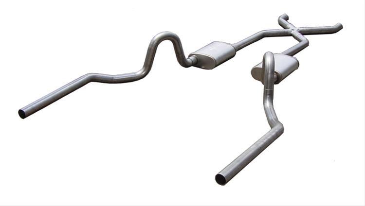 Pypes Race Pro Dual Exhaust Systems SGA10R30 System, Pro, Header-Back, Stainless Steel, Natural, X-Pipe, Buick, Chevy, Oldsmobile, Pontiac, V8 thumbnail 2