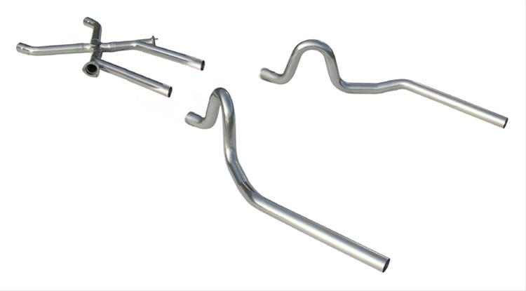 Pypes No-Muffler Exhaust Systems SGA14SS System, No Mufflers, Header-Back, Polished Stainless Steel, X-Pipe, Buick, Chevy, Olds, Pontiac, V8 thumbnail 2