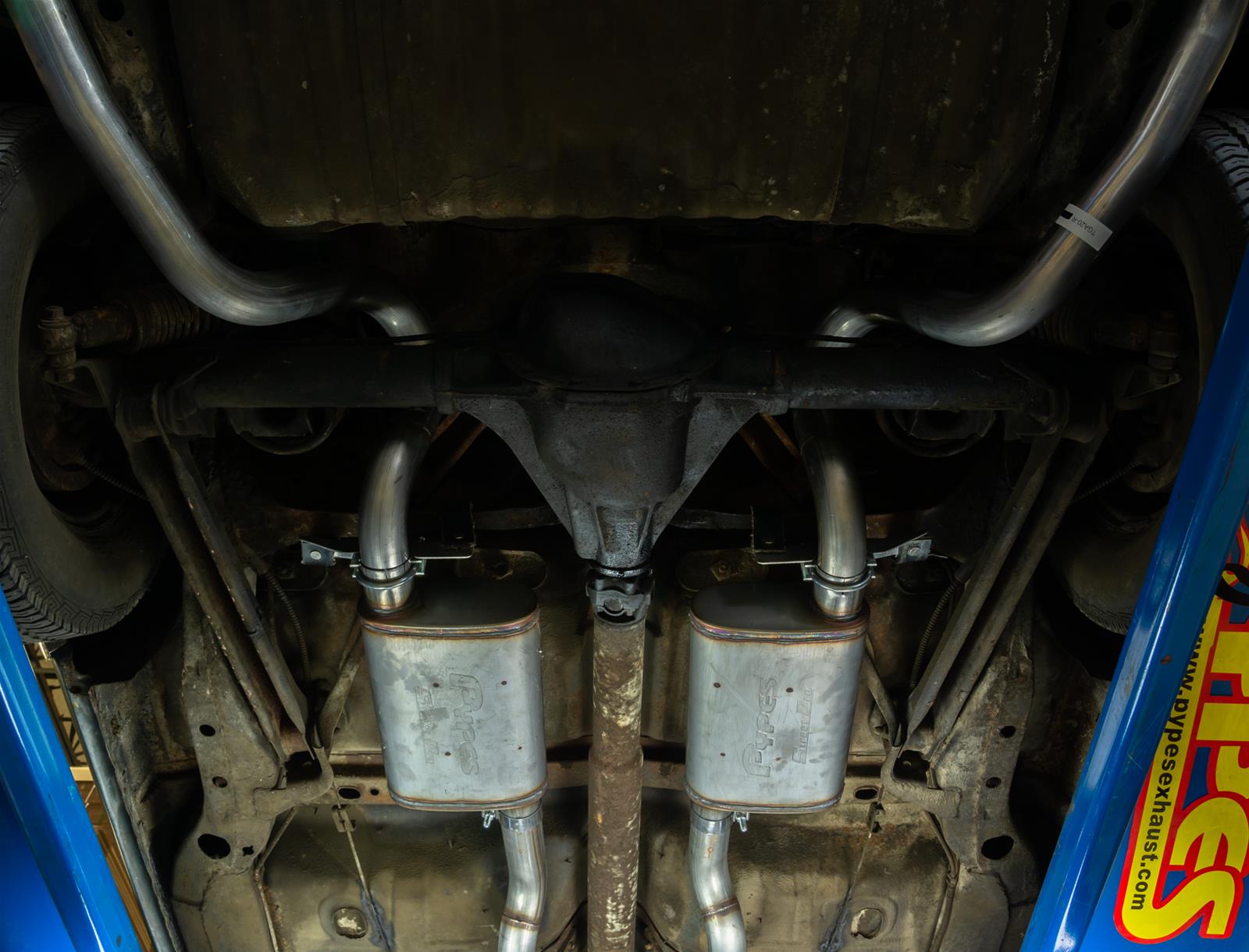 Pypes No-Muffler Exhaust Systems SGA20 System, Header-Back, 409 Stainless Steel, Natural, Split Rear, 2.50 in. Diameter, Kit thumbnail 2