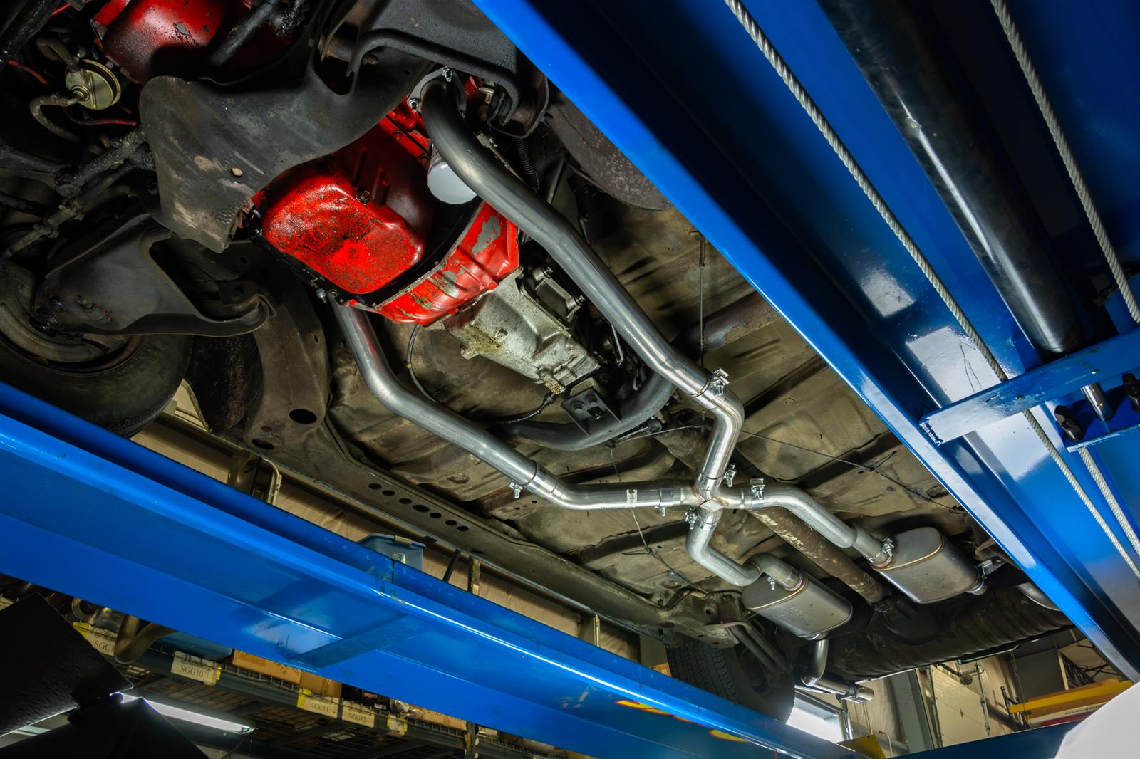 Pypes No-Muffler Exhaust Systems SGA20 System, Header-Back, 409 Stainless Steel, Natural, Split Rear, 2.50 in. Diameter, Kit thumbnail 3