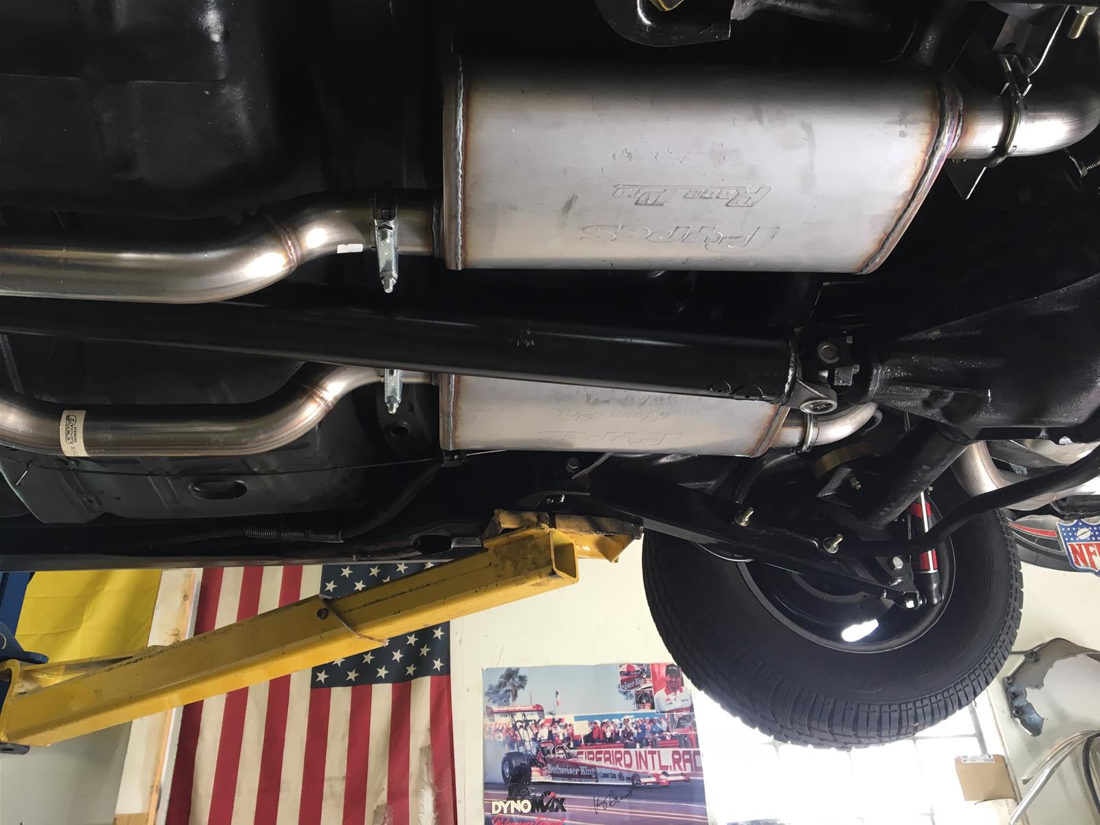 Pypes High Tuck Header/Crossmember-Back Exhaust Systems SGA20T Systems, Header/Crossmember-Back, Stainless Steel, Natural, Turbo Pro Mufflers, Buick, Chevy, Oldsmobile, Pontiac, Kit thumbnail 2