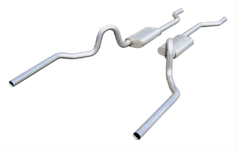 Pypes Race Pro Dual Exhaust Systems SGA30R30 System, Pro, Header-Back, Stainless Steel, Natural, Buick, Chevy, Oldsmobile, Pontiac, V8, Kit thumbnail 2