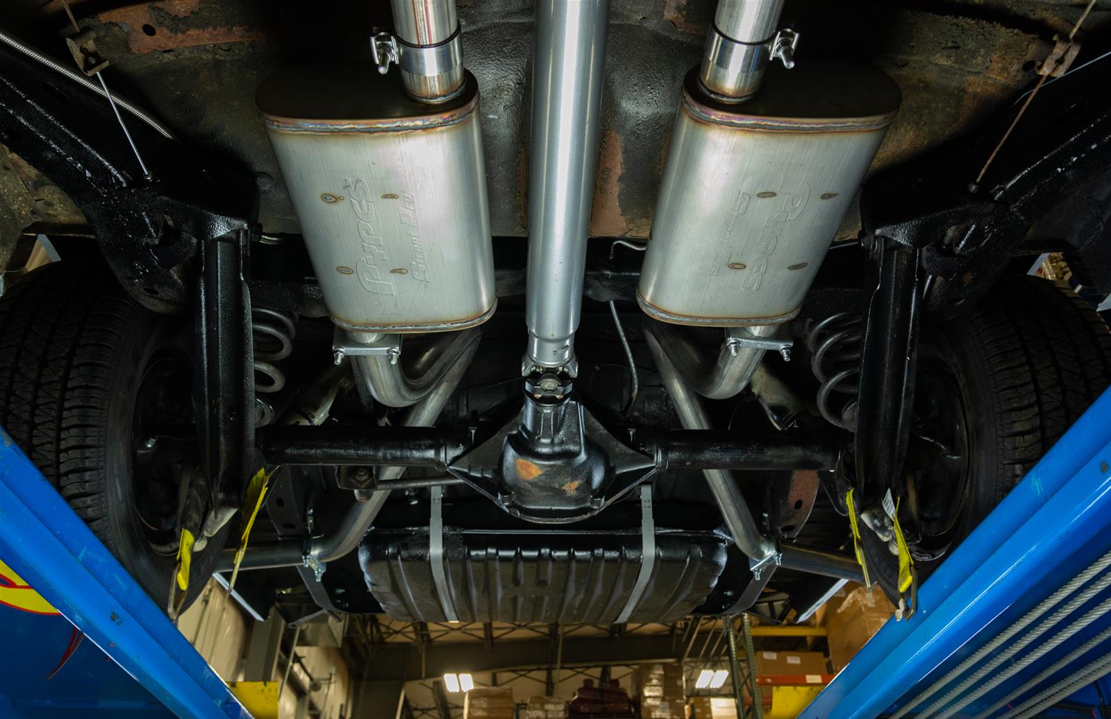 Pypes No-Muffler Exhaust Systems SGB10 System, No-Muffler, Crossmember Back, Stainless Steel, Natural, X-Pipe, Chevy, Full Size Car, Kit thumbnail 3